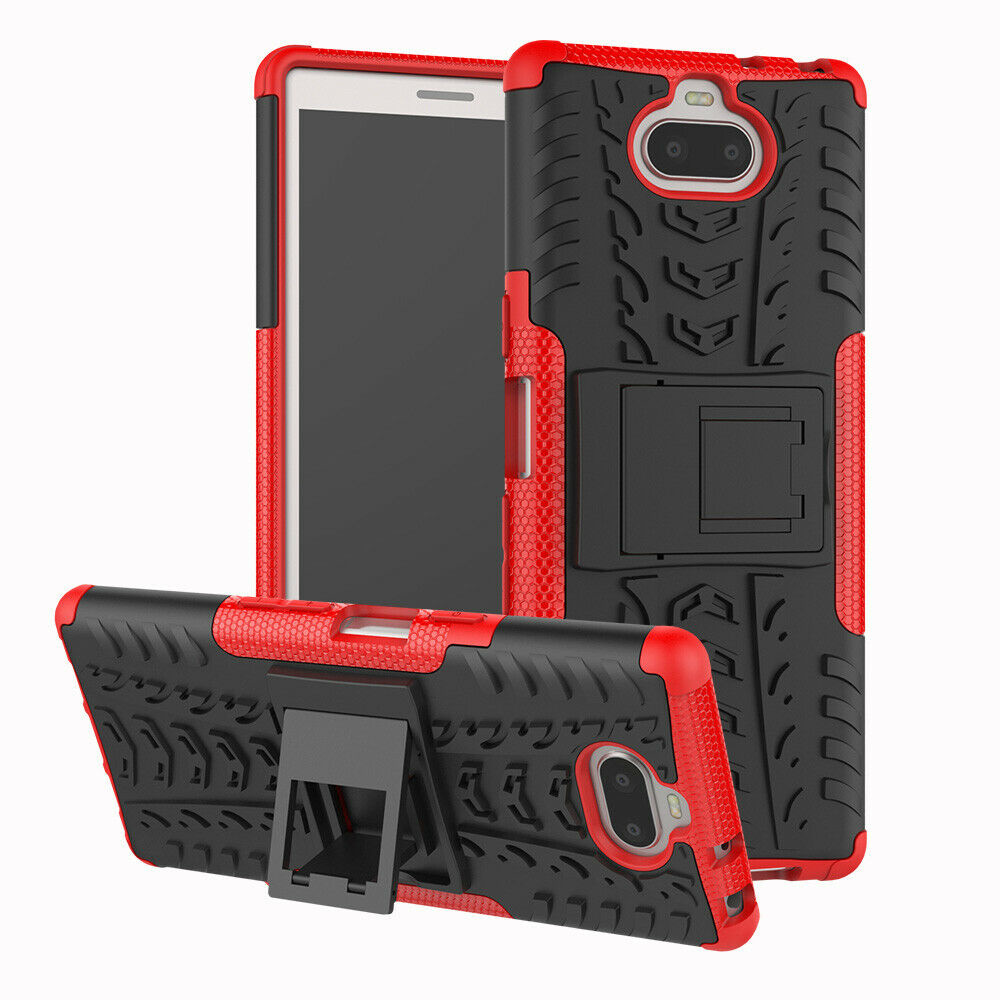 toekomst partner omdraaien Sony Xperia 10 Plus hoesje - Schokbestendige Back Cover - Rood | Case2go.nl