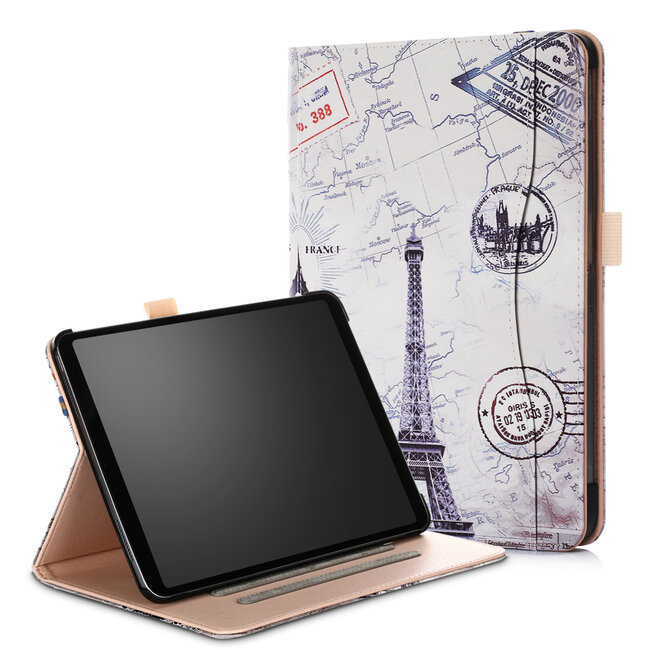 Case2go - Hoes voor Apple iPad Pro 11 - Wallet Book Case - Eiffeltoren
