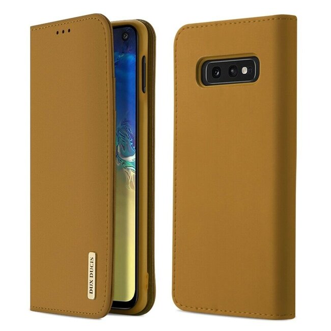 Samsung Galaxy S10e hoesje - Dux Ducis Wish Wallet Book Case - Bruin