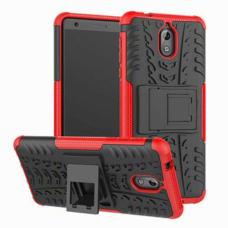 Case2go Nokia 2.1 2018 - Schokbestendige Back Cover - Rood