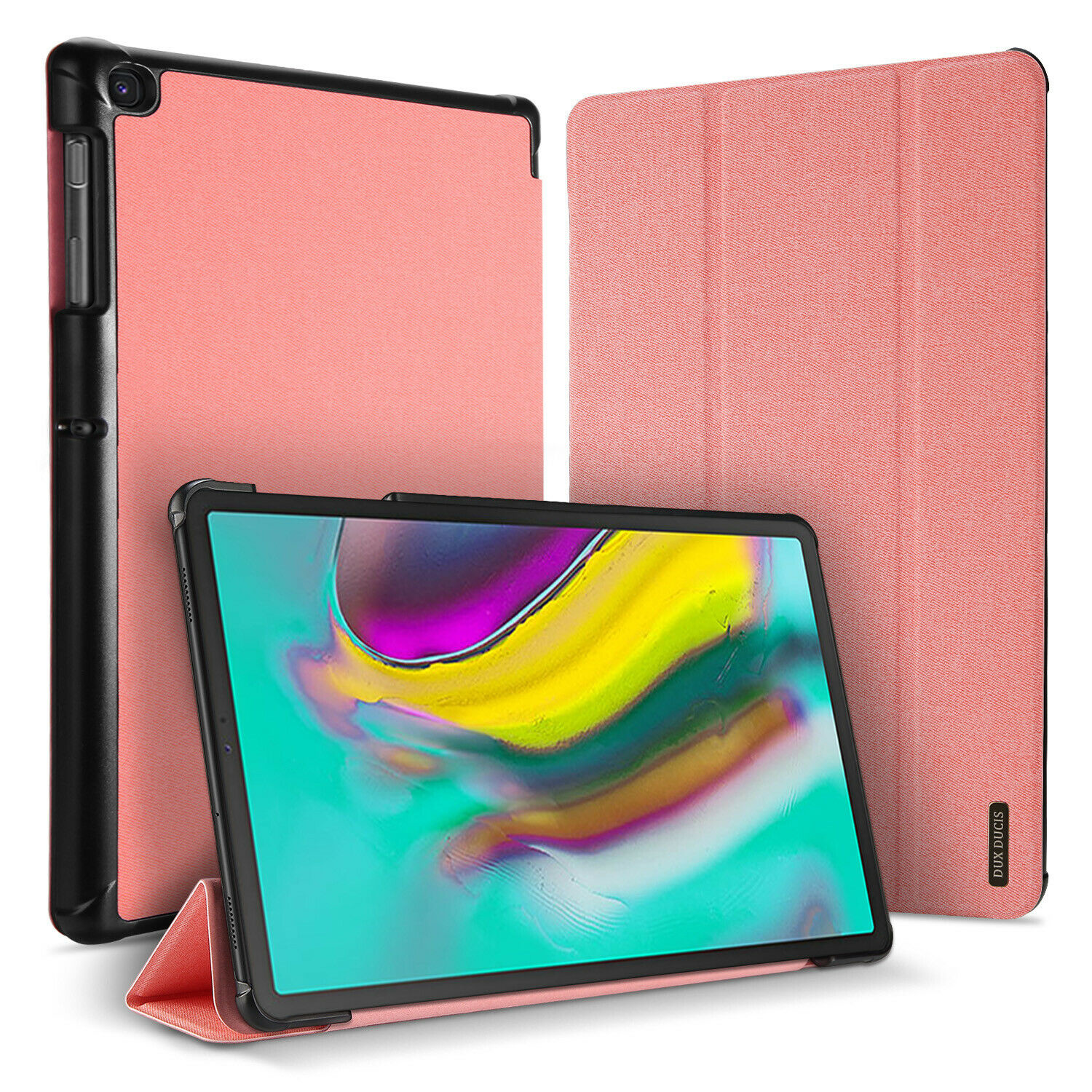 slank Kinderpaleis Regenjas Samsung Galaxy Tab S5e hoes - Dux Ducis Domo Book Case - Roze | Case2go.nl