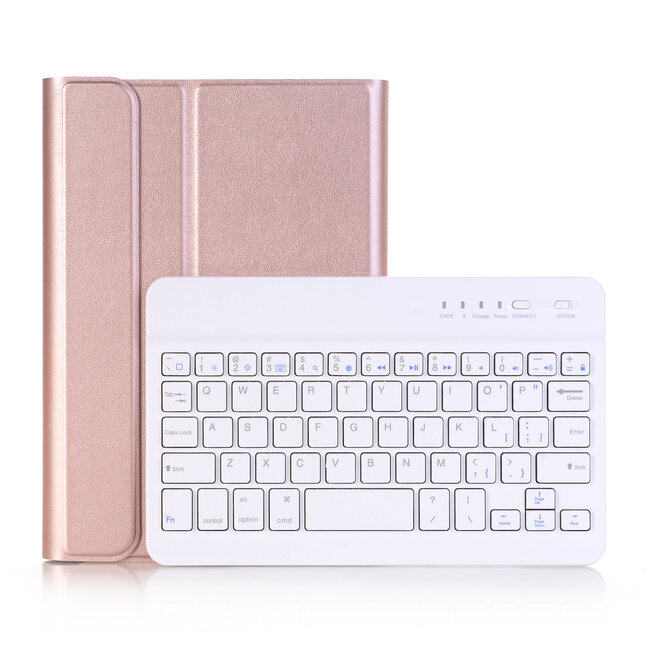 iPad Mini 7.9 inch (2019) Case - Bluetooth Toetsenbord hoes met stylus pen houder - Rosé-Gold