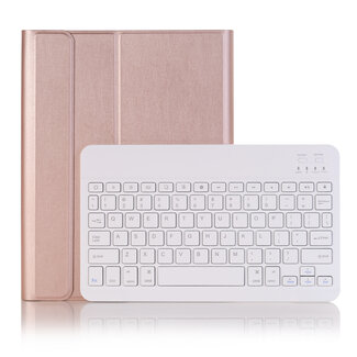 Case2go iPad Air 10.5 (2019) Case - Bluetooth Toetsenbord hoes met Stylus pen houder - Rosé-Goud