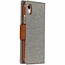 iPhone XR hoes - Mercury Canvas Diary Wallet Case - Grijs