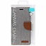 iPhone XR hoes - Mercury Canvas Diary Wallet Case - Grijs