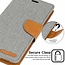 iPhone XR hoes - Mercury Canvas Diary Wallet Case - Grijs