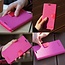 LG G8 ThinQ hoes - Mercury Canvas Diary Wallet Case - Roze