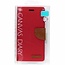 Samsung Galaxy A10 hoes - Mercury Canvas Diary Wallet Case - Rood