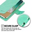 Samsung Galaxy A10 hoes - Blue Moon Diary Wallet Case - Turquoise