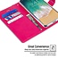 iPhone X/Xs hoes - Blue Moon Diary Wallet Case  - Roze