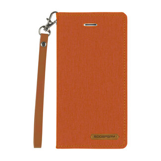 Mercury Goospery iPhone Xs Max hoes - Mercury Canvas Flip Wallet Case - Oranje