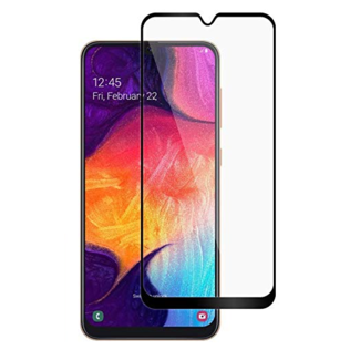 Case2go Samsung Galaxy A10 - Full Cover Screenprotector - Gehard Glas - Zwart