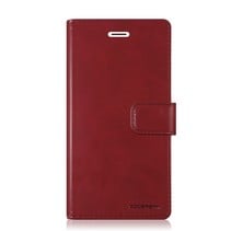 Samsung Galaxy M10 hoes - Blue Moon Diary Wallet Case - Donker Rood