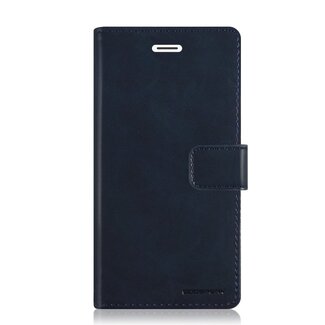 Mercury Goospery Samsung Galaxy M10 hoes - Blue Moon Diary Wallet Case - Donker Blauw