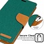 Samsung Galaxy M10 hoes - Mercury Canvas Diary Wallet Case - Groen