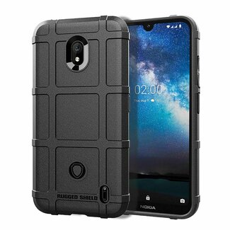 Case2go Nokia 2.2 hoes - Heavy Armor TPU Bumper - Zwart