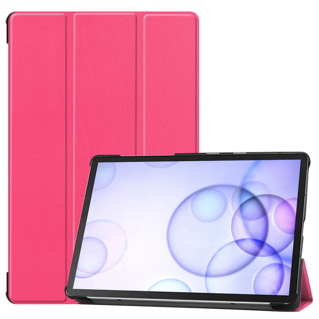 Case2go - Hoes voor de Samsung Galaxy Tab S6 - Tri-Fold Book Case - Magenta