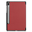 Case2go - Hoes voor de Samsung Galaxy Tab S6 - Tri-Fold Book Case - Donker Rood