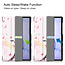 Case2go - Hoes voor de Samsung Galaxy Tab S6 - Tri-Fold Book Case - Flower Fairy