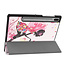 Case2go - Hoes voor de Samsung Galaxy Tab S6 - Tri-Fold Book Case - Flower Fairy