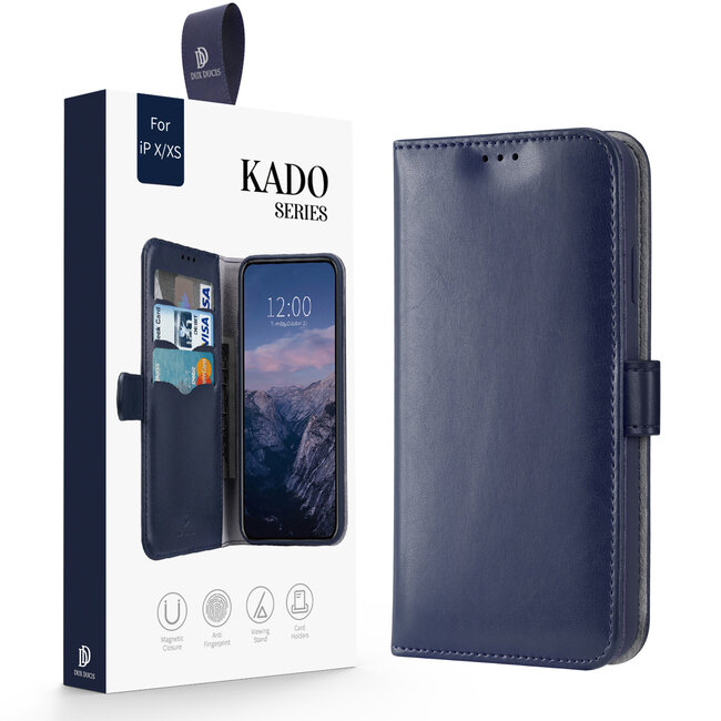 iPhone Xs Max hoesje - Dux Ducis Kado Wallet Case - Blauw