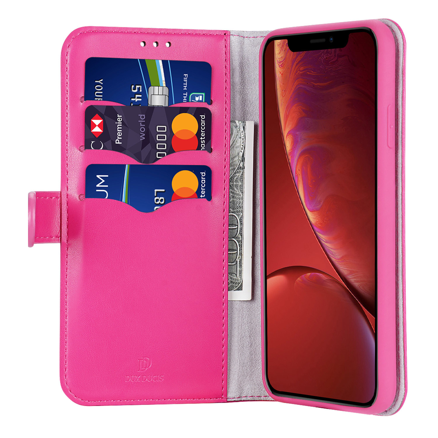 Versnellen zijn bezorgdheid iPhone XR hoesje - Dux Ducis Kado Wallet Case -Roze | Case2go.nl