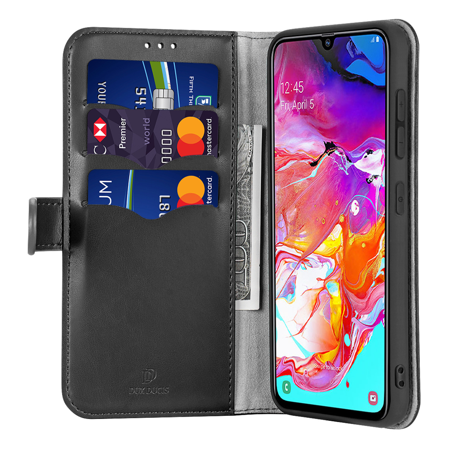 Samsung hoesje - Dux Kado Wallet Case - Zwart | Case2go.nl