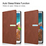 Case2go - Hoes voor de Xiaomi Mi Pad 4 Plus - PU Leer Folio Book Case - Bruin