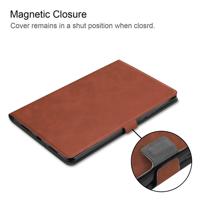 Case2go - Hoes voor de Xiaomi Mi Pad 4 Plus - PU Leer Folio Book Case - Bruin