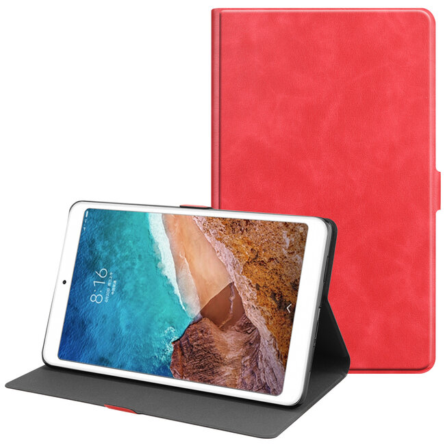 Case2go - Hoes voor de Xiaomi Mi Pad 4 Plus - PU Leer Folio Book Case - Rood