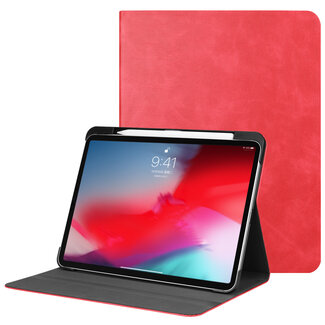 Case2go Apple iPad Pro 11 (2018) hoes - PU Leer Folio Book Case - Rood