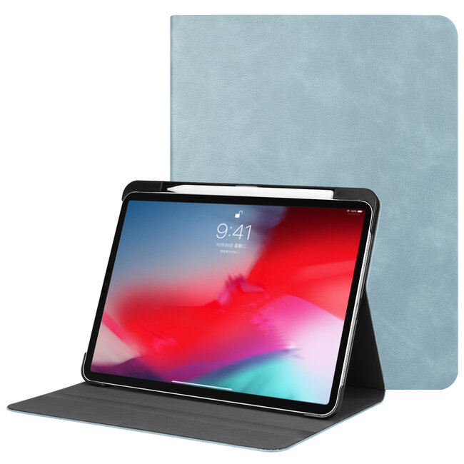 Case2go - Hoes voor Apple iPad Pro 11 - PU Leer Folio Book Case - Licht Blauw