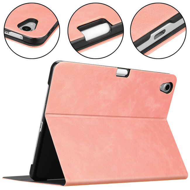Case2go - Hoes voor Apple iPad Pro 11 - PU Leer Folio Book Case - Roze