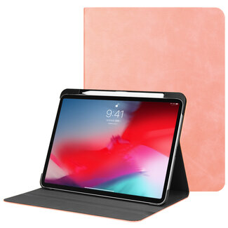 Case2go Apple iPad Pro 11 (2018) hoes - PU Leer Folio Book Case - Roze