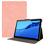 Case2go - Hoes voor Huawei MediaPad T5 10 - PU Leer Folio Book Case - Roze