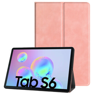 Case2go Samsung Galaxy Tab S6 hoes - PU Leer Folio Book Case - Roze