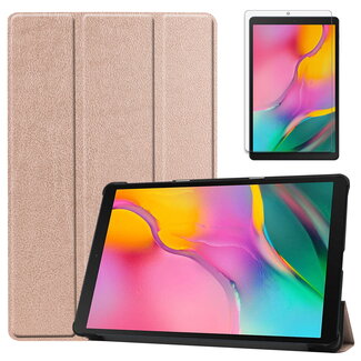 Case2go Samsung Galaxy Tab A 10.1 (2019) hoes - Tri-Fold Book Case + Screenprotector - Rosé Goud