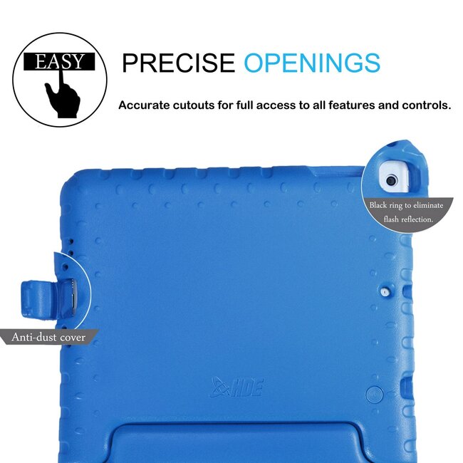 Case2go - Kinderhoes voor de iPad Air 10.5 (2019) - schokbestendige kinderhoes - Blauw