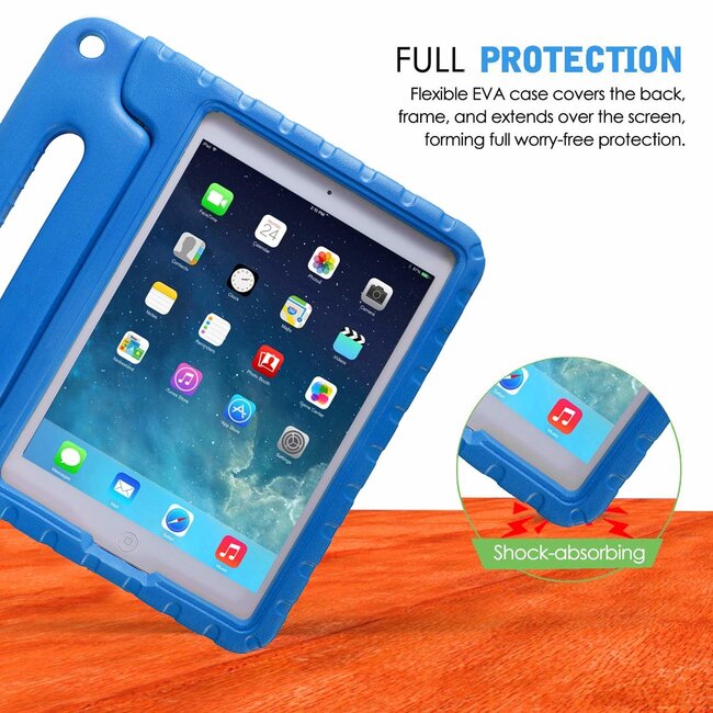 Case2go - Kinderhoes voor de iPad Air 10.5 (2019) - schokbestendige kinderhoes - Blauw