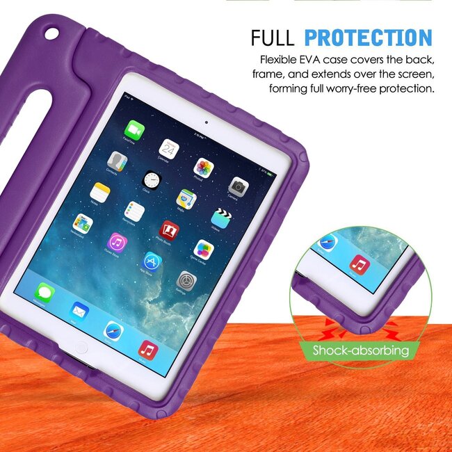 Case2go - Kinderhoes voor de iPad Air 10.5 (2019) - schokbestendige kinderhoes - Paars