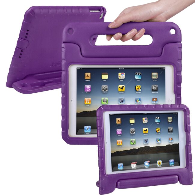 Case2go - Kinderhoes voor de iPad Air 10.5 (2019) - schokbestendige kinderhoes - Paars
