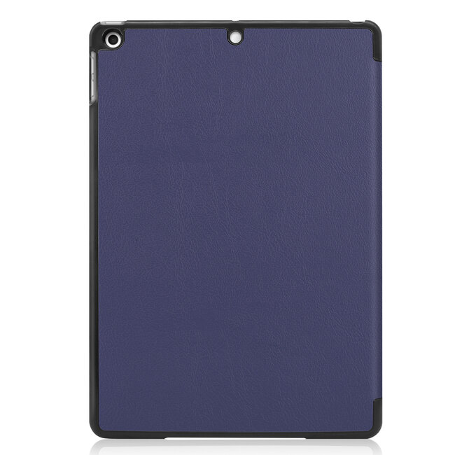 Case2go - Hoes voor de iPad 10.2 (2019 / 2020 / 2021) - Tri-Fold Book Case + Screenprotector - Donker Blauw