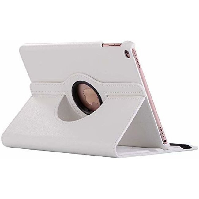 Case2go - Hoes voor de iPad 10.2 2019 / 2020 / 2021 - 360 Graden Draaibare Book Case Cover - Wit