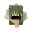 Case2go - Hoes voor Apple iPad 10.2 2019 / 2020 / 2021 - Hand Strap Armor Case - Camouflage