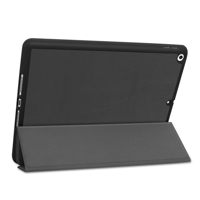 Case2go - Hoes voor de iPad 10.2 (2019 / 2020 / 2021) - Tri-Fold Book Case met Apple Pencil houder + Screenprotector - Zwart