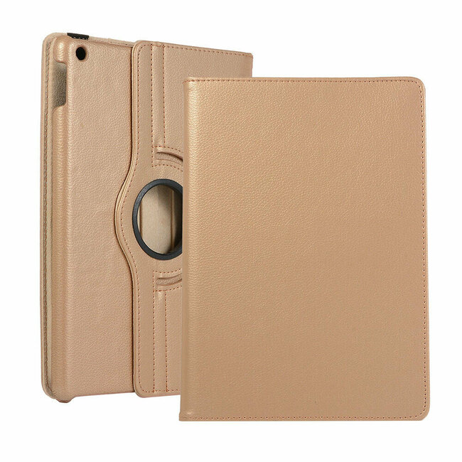 Case2go - Hoes voor de iPad 10.2 2019 / 2020 / 2021 - 360 Graden Draaibare Book Case Cover - Goud