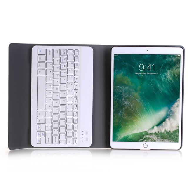 iPad 10.2 inch Case - Bluetooth toetsenbord hoes - QWERTY layout - Magneetsluiting - Sleep/Wake-up functie - Roze