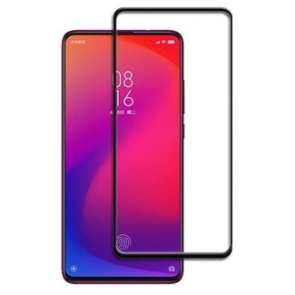 Case2go Xiaomi Mi 9T - Full Cover Screenprotector - Gehard Glas - Zwart