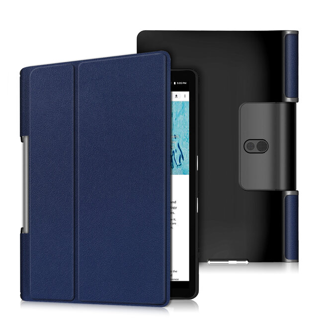 Case2go - Hoes voor de Lenovo Yoga Smart Tab 10.1 - Tri-Fold Book Case - Donker Blauw