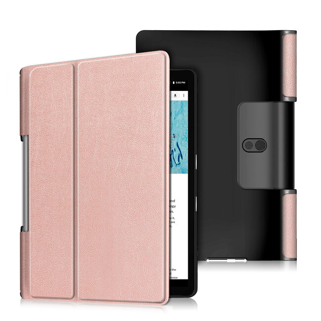 Case2go - Hoes voor de Lenovo Yoga Smart Tab 10.1 - Tri-Fold Book Case - Rosé Goud